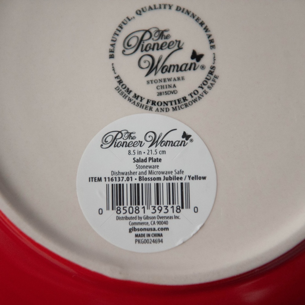 The Pioneer Woman Set of 4 Blossom Jubilee Floral Stoneware Salad Plates - Picture 6 of 7